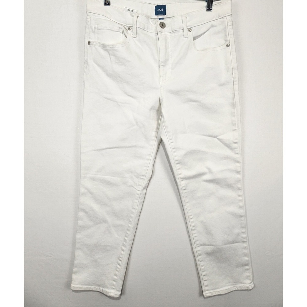 Jag‎ Women's Vasual Ankle White Cassie Crop Jeans Size 12